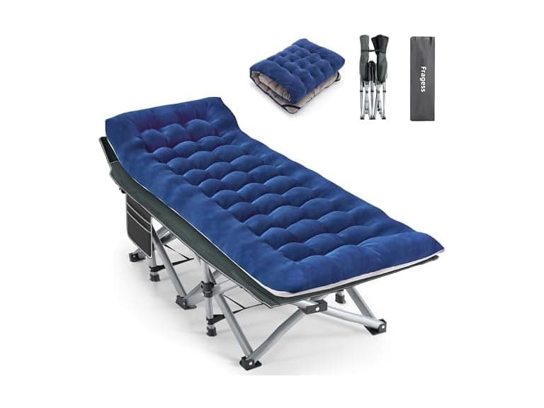 Fragess Portable Camping Cot with Cushion