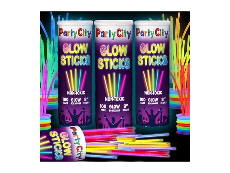 Party City 300 Neon Glow Sticks (Bulk) - Image 1