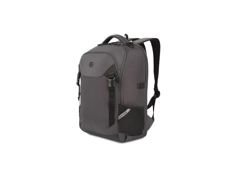 SwissGear Civic Pro Laptop Backpack, Grey, 18"x13.25"x7" - Image 1