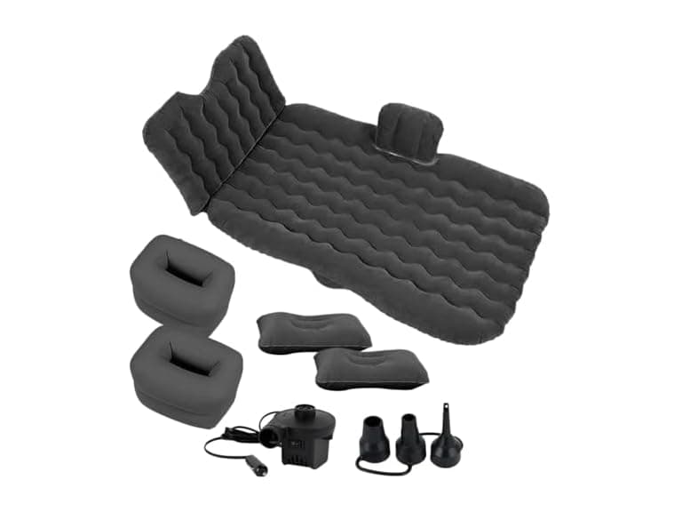 Zone Tech TA0003 Inflatable Car Travel Air Mattress Black - Image 1