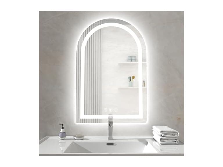 24"x36" Arched LED Bathroom Mirror - Image 1