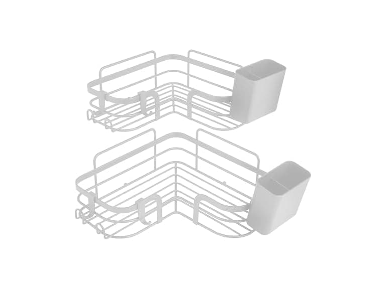 Bath Bliss 4 Piece Adhesive Corner Shelf Caddy Set - Image 1