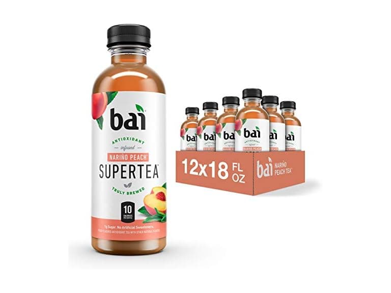 12CT Bai Iced Tea, Narino Peach, Antioxidant Infused - Image 1