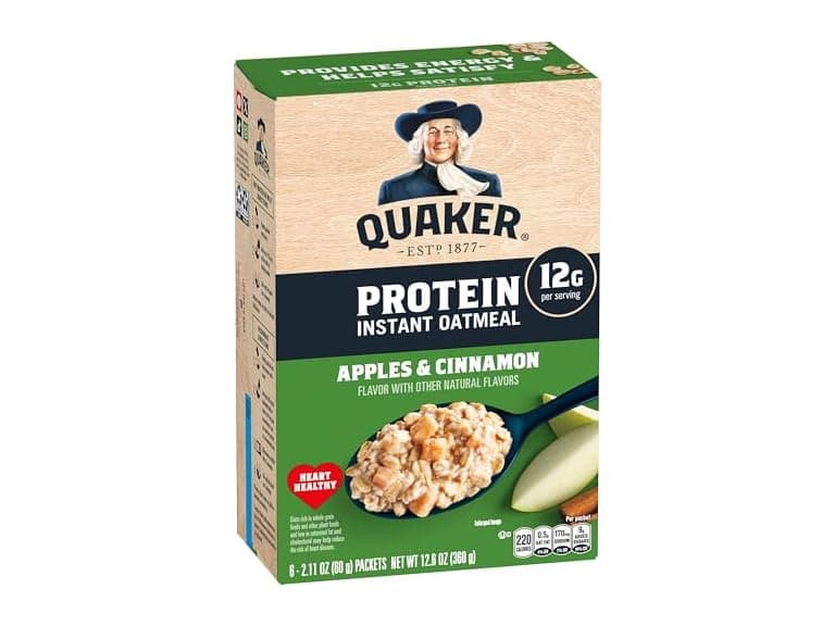 6PK Quaker Protein Instant Oatmeal, Apple Cinnamon - Image 1