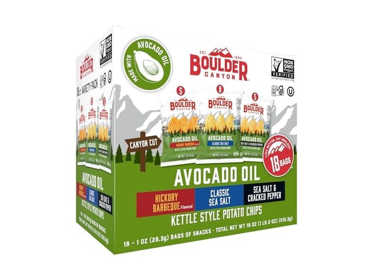 18CT Boulder Canyon Avocado Oil Potato Chips Variety - Image 1