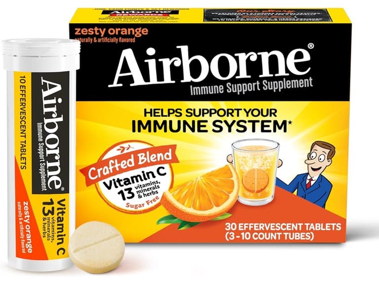 (3-Tubes) Airborne 1000mg Vitamin C, 10-Ct - Image 1