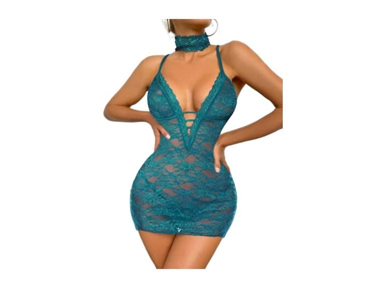 Avidlove (M) Lace Halter Lingerie Woman Nighty - Image 1