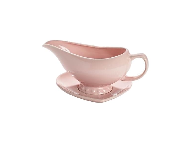 Paris Hilton Gravy Boat w/Saucer Pink - Image 1