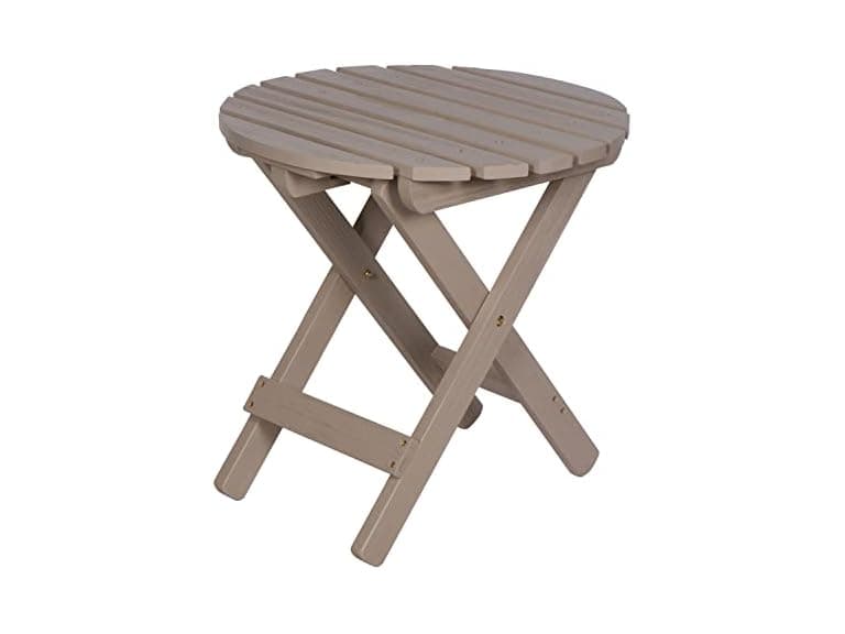 Shine Company 4118 Round Wooden Folding Side Table