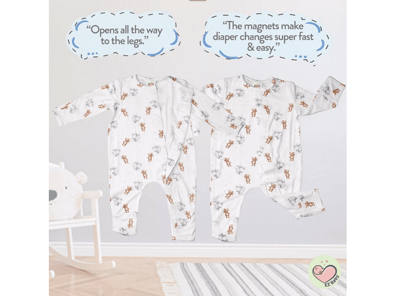 Baby Pajamas with magnetic Buttons - Image 1