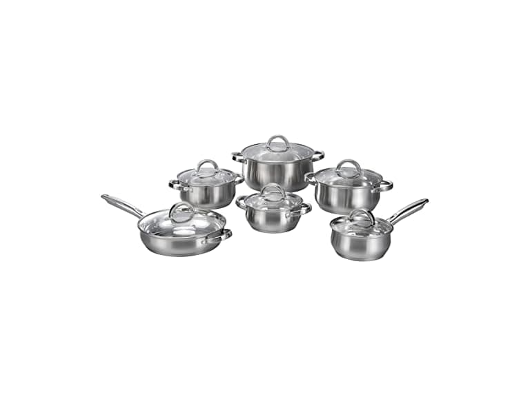 12-Piece Cookware Sets with Glass Lid - Image 1