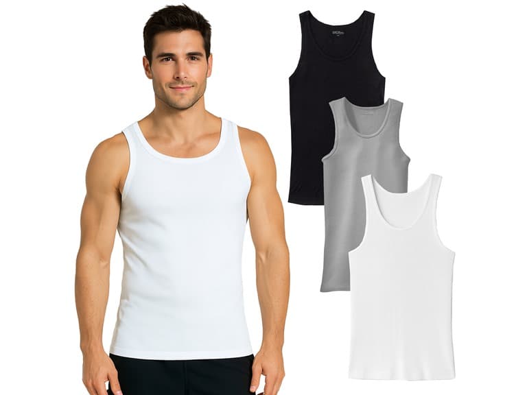 Mens Ribbed Classic Tank Tops (S-2XL) - Image 1
