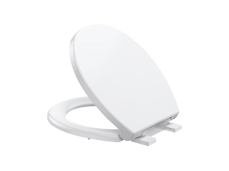 homfan Toilet Seat Cover, Round Toilet Seat w Quick-Release