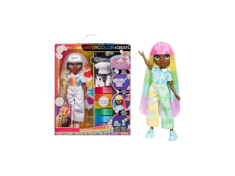 Rainbow High Watercolor & Create Fashion DIY Doll - Image 1