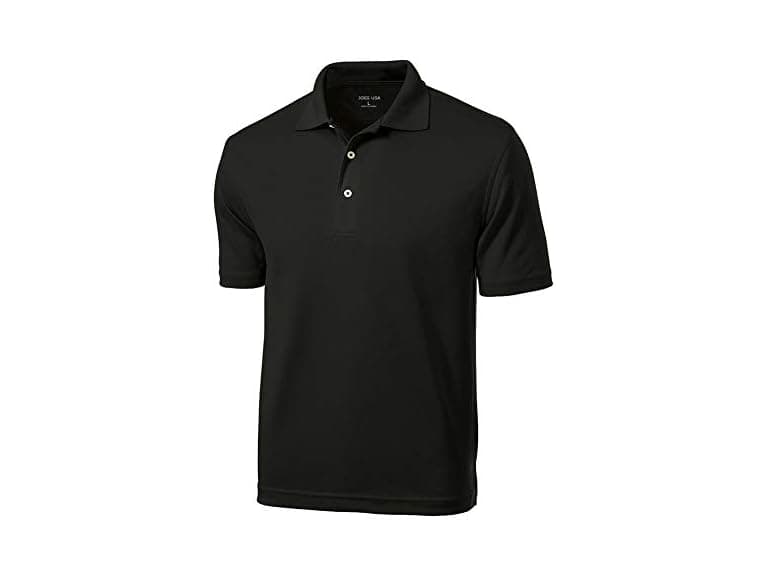 Joe's USA Men (3XL) Dri-Mesh Golf Shirt-3XL-Black - Image 1
