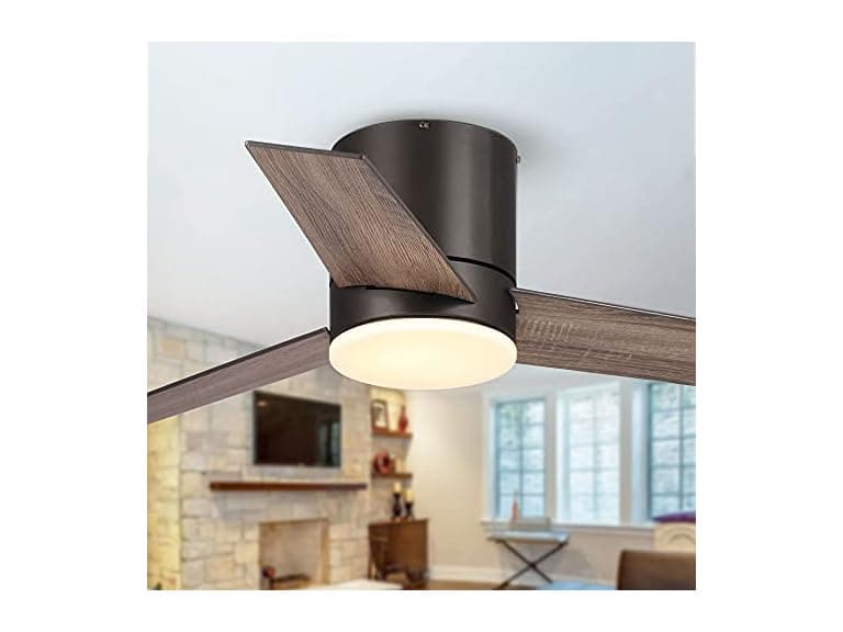 Parrot Uncle 48" F6298Q-PU Ceiling Fan w Light, Brown - Image 1