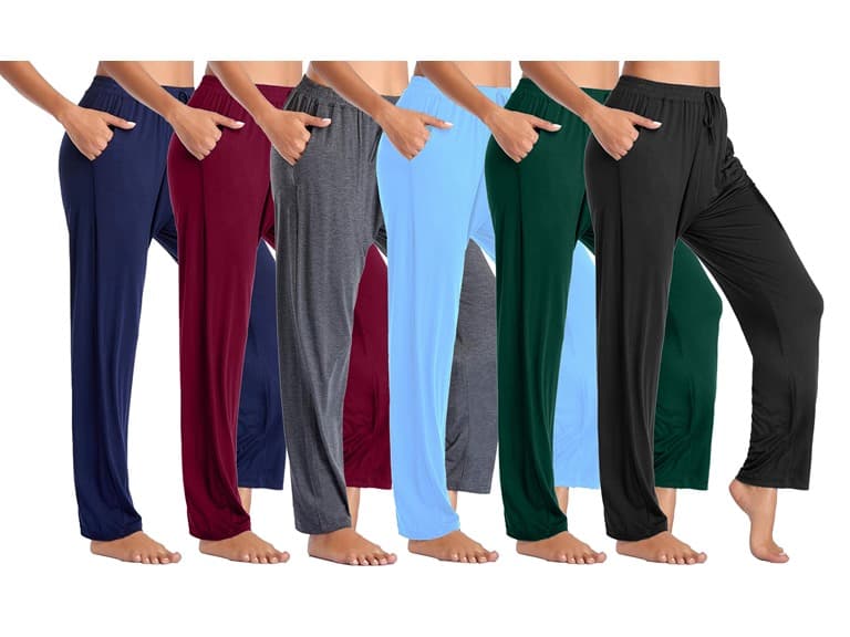 3Pk Womens Loose Fit Classic Lounge Pants - Image 1