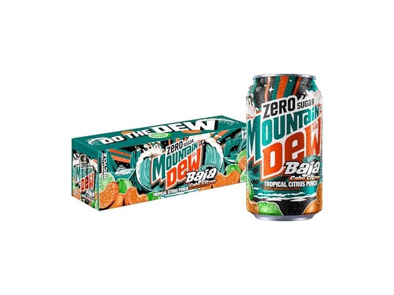 12PK Mountain Dew, Baja Cabo Citrus Zero Sugar - Image 1