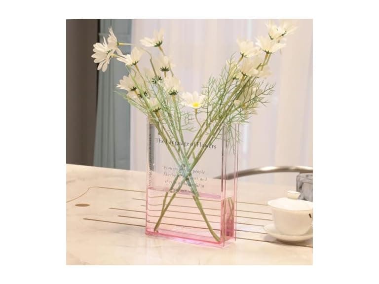 2 Pack Acrylic Book Style Vases - Image 1