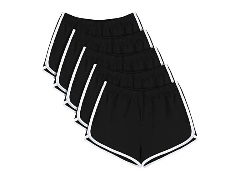 5 Pack Women’s Cotton Workout Shorts - Image 1