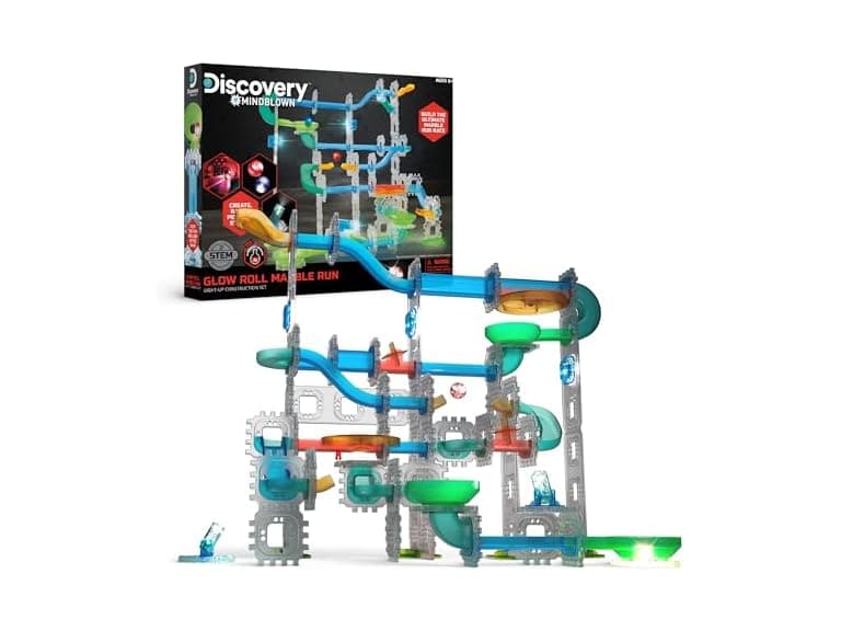 Discovery Marble Run Race Track – 92-Piece Light-Up - Image 1