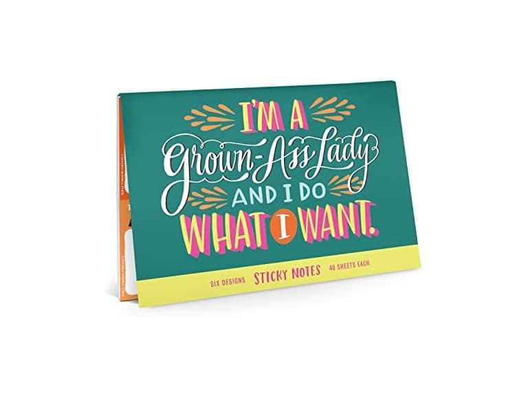 Em & Friends Grown-Ass Lady Sticky Note Packet, 6 Pads - Image 1