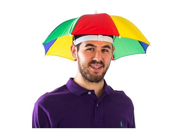 Umbrella Fishing Hat Rainbow Colors - Image 1