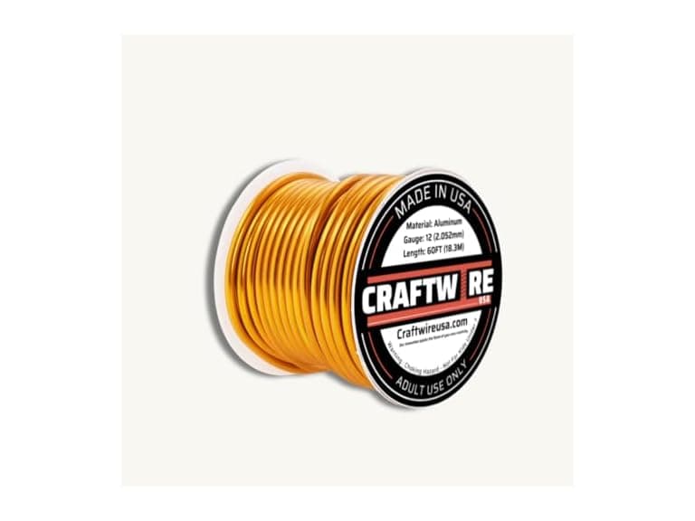 Craftwire Aluminum Wire 12 Gauge Gold 60 FT - Image 1