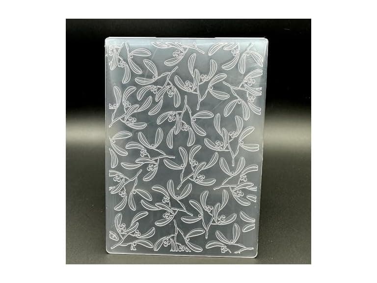 zhxcgooyx 3D Plastic Emboss Template Christmas Leaves - Image 1