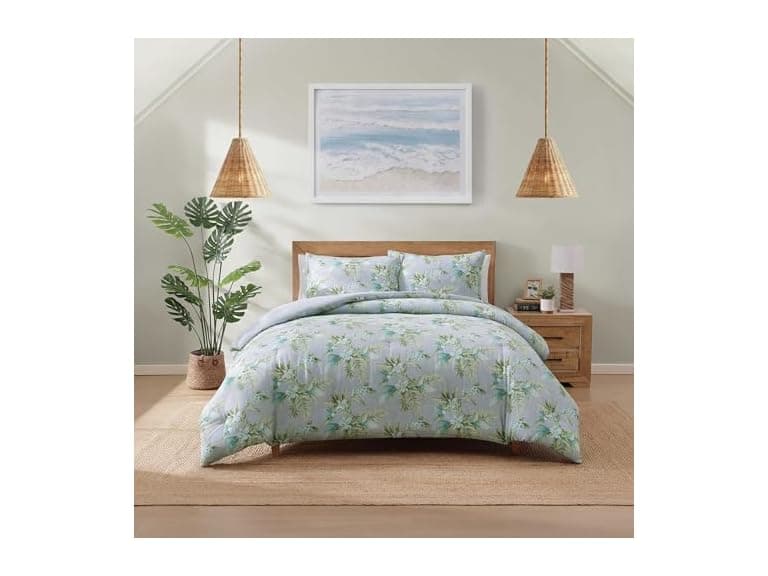 Tommy Bahama Duvet Cover Set, Floral Ocean Bay - Image 1