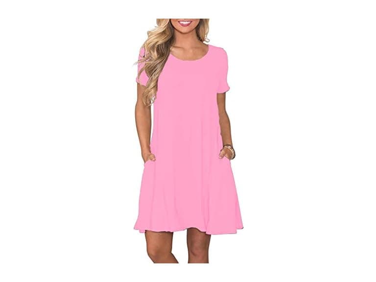 Women's Short Sleeve T Shirt Dress - Image 1