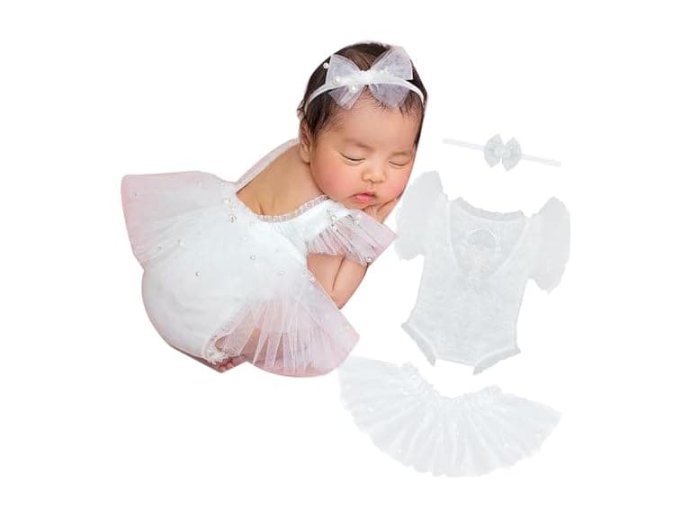M&G House (0-2Months) Lace Girl Rompers