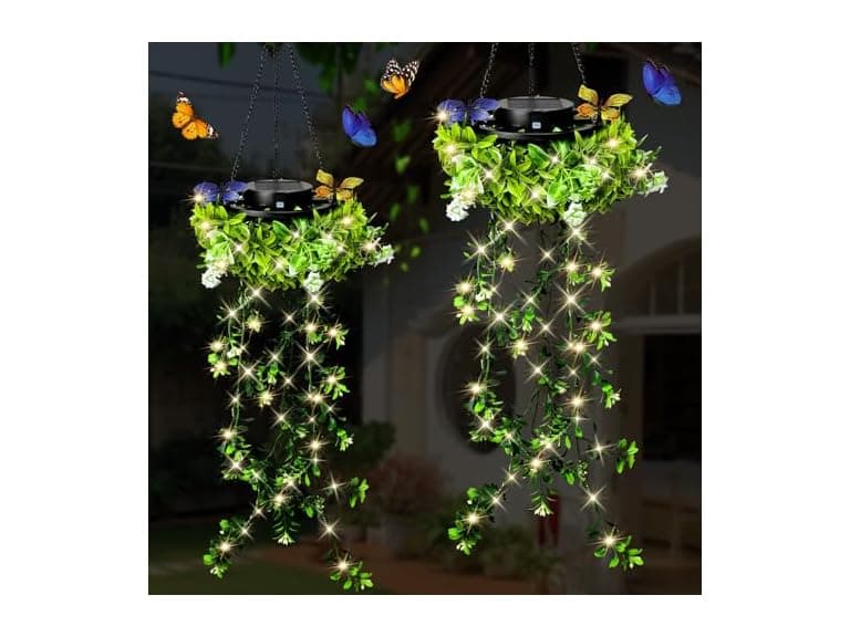 KagoLing Solar Lanterns Hanging Fake Plants - Image 1