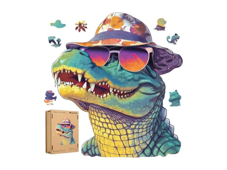 200 Pcs Wooden Crocodile Puzzle - Image 1