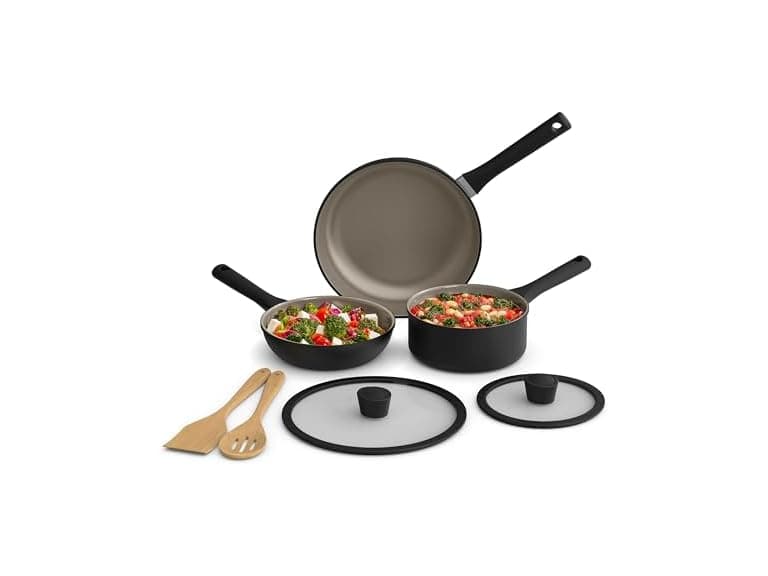 BELLA 7Pc Cookware Set, Nonstick Coating - Image 1