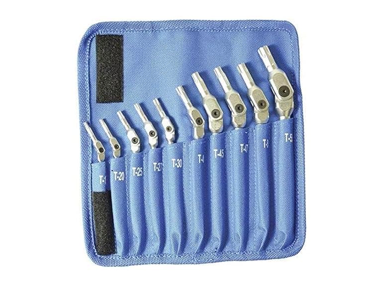 Bondus 00022 Set 10 Chrome Torx Hex Pro Wrench T15-T55 - Image 1