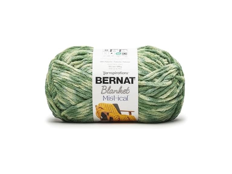Bernat Blanket Mist-Ical Yarn-Fresh Green - Image 1