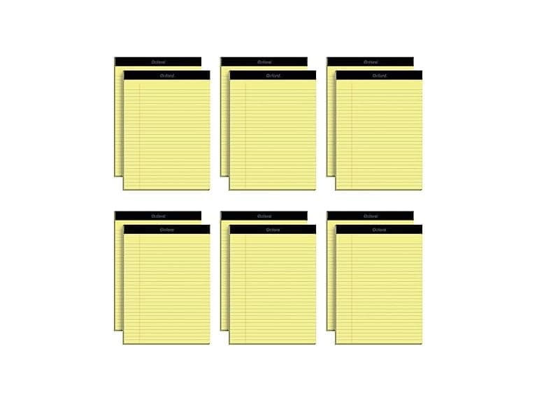 Oxford 8.5 x 11 Inch Legal Pads, Wide Ruled 6Pk - Image 1