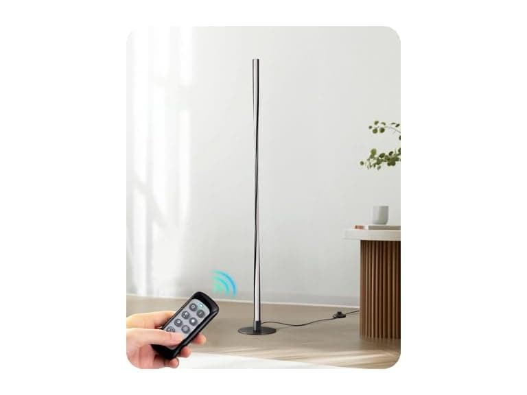 Black 56" Tall Corner Lamp - Image 1