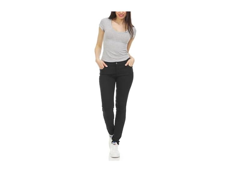 Womens Stretch Basic Skinny Chino Pants - Image 1