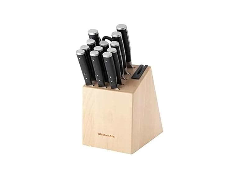 KitchenAid Gourmet Forged Triple Rivet Knife Block Set - Image 1