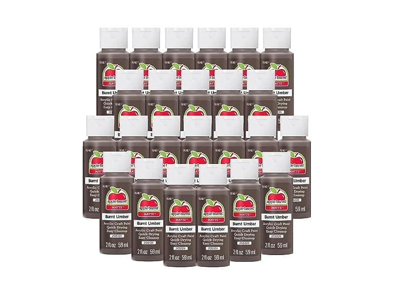 Apple Barrel Acrylic Paint Burnt Umber 24Pk - Image 1