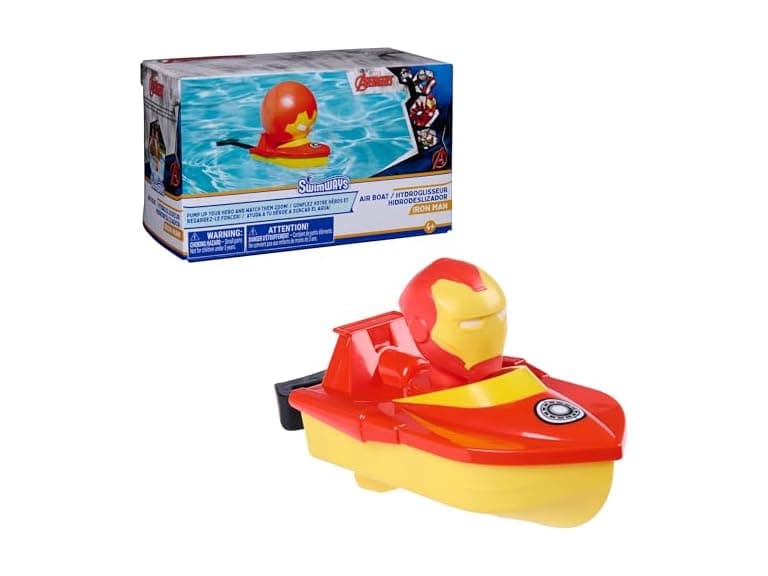 SwimWays Marvel Iron Man Inflatable Water Air Boat Toy