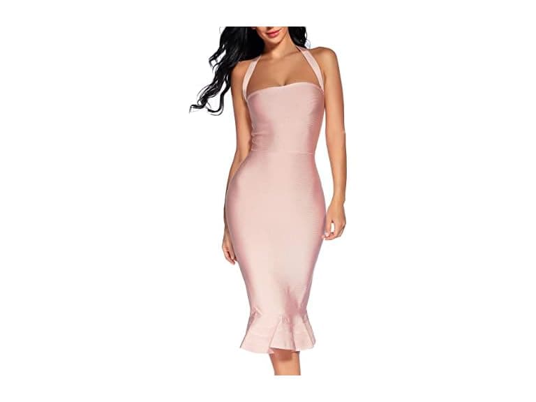 Houstil Women (M) Bandage Dress Sexy Halter Dress - Image 1
