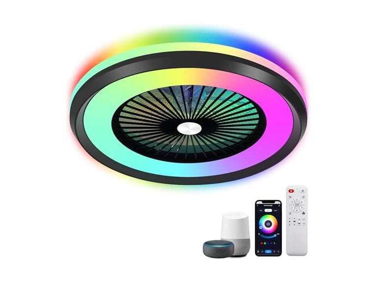 RGB 24" Bladeless Ceiling Fan - Image 1