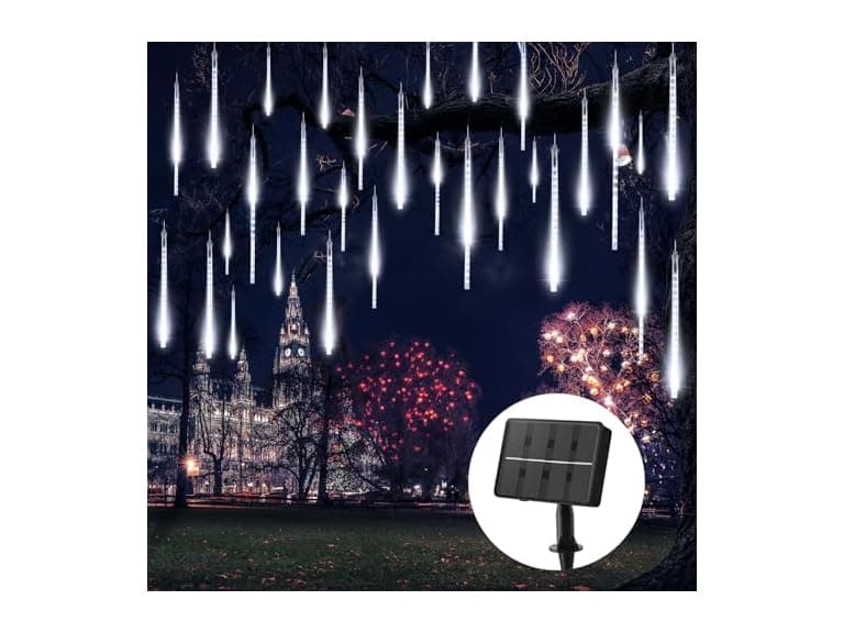 Brightown Solar Meteor Shower Lights Outdoor - 576 LED Rain Drop Lights - Image 1