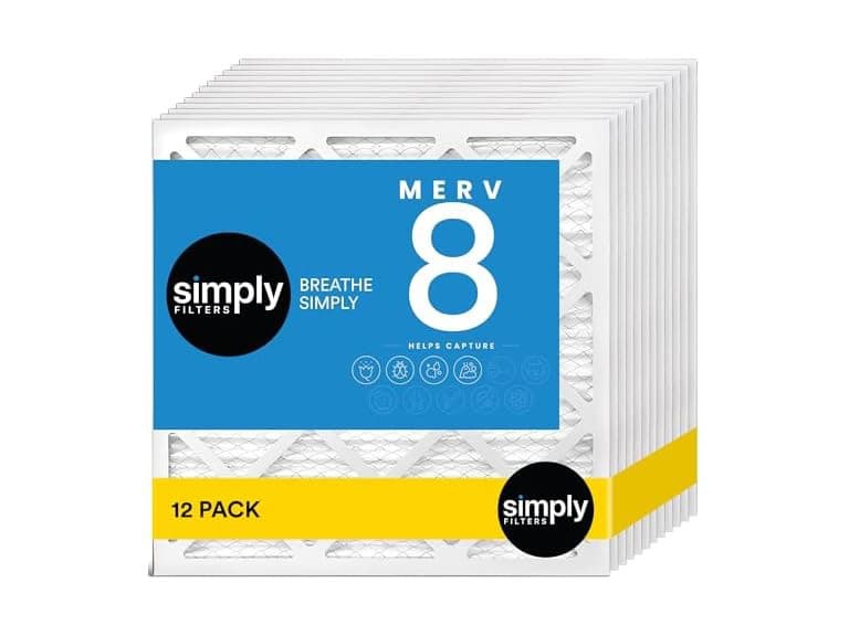 Simply Air Filter Merv 8 MPR 600, 12pk AC Furnace & HVAC (Open Box)