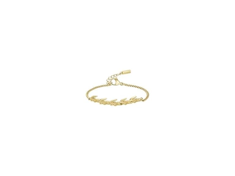 Lacoste Women Gold-Plated Crocodile Bracelet - Image 1