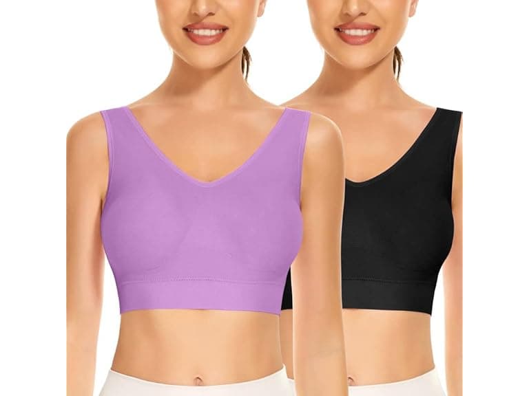 3 Pack Sports Bras With Removable Pads- Choose Style - Image 1