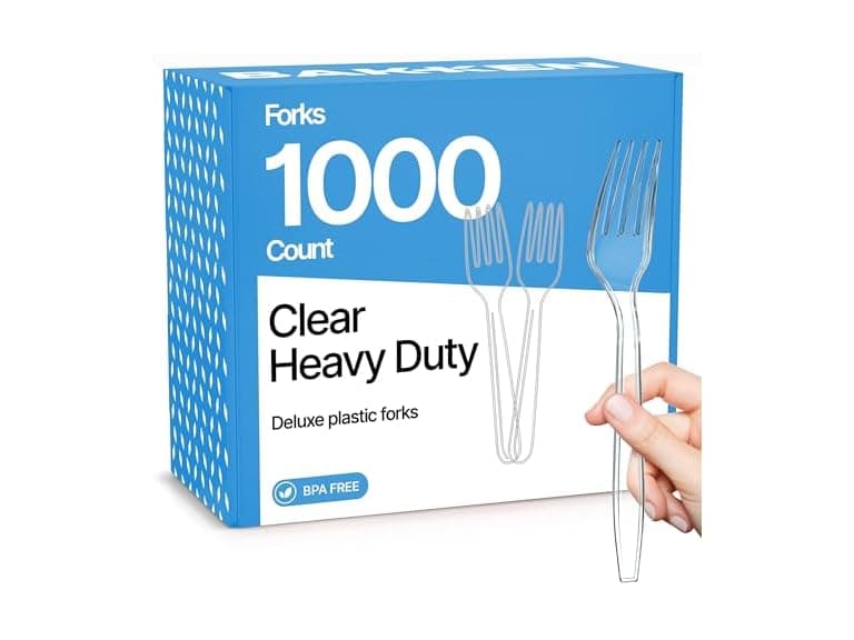 Bakken Disposable Cutlery Set 1000 Pieces Forks - Image 1